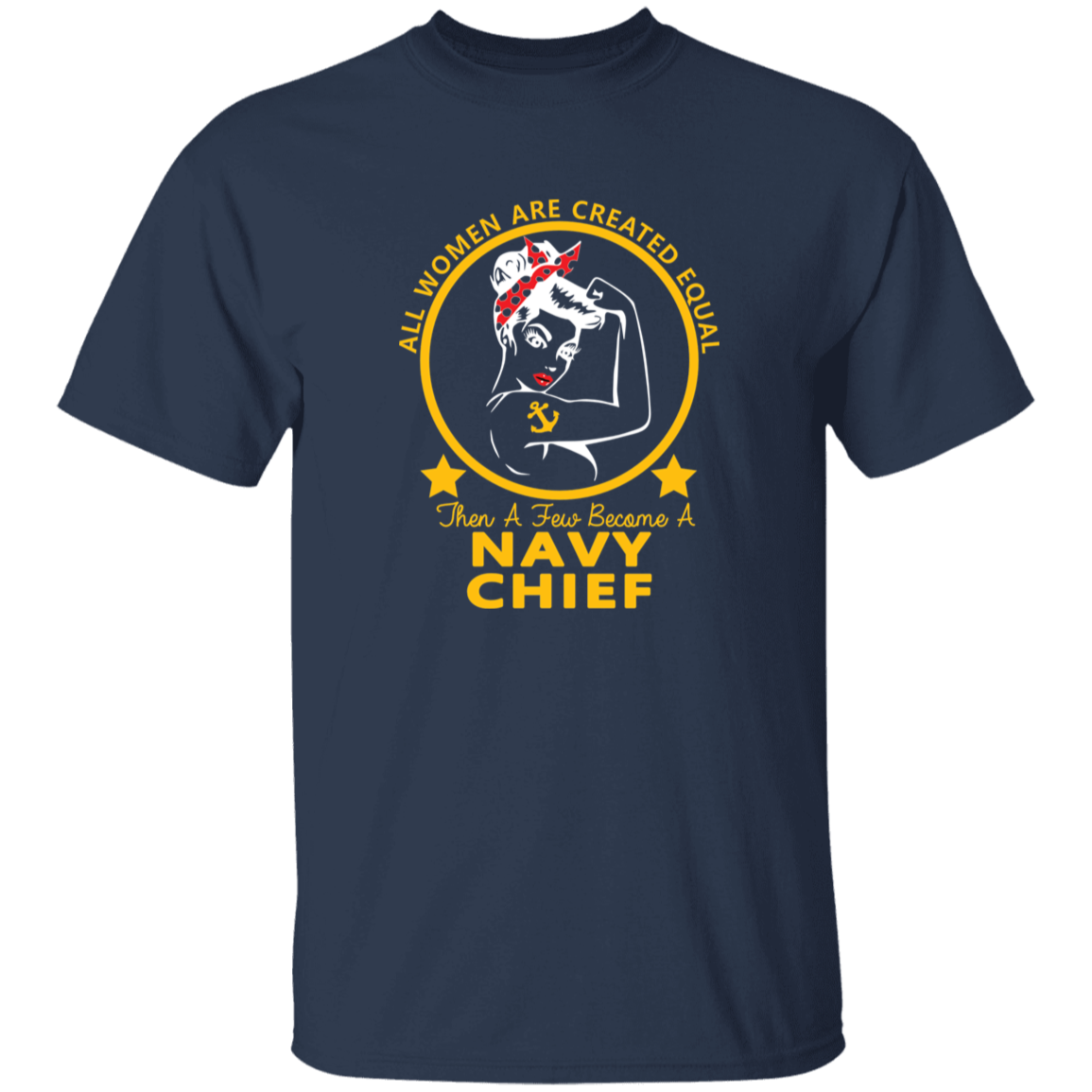 Navy Girl Chief Gold 5.3 oz. T-Shirt