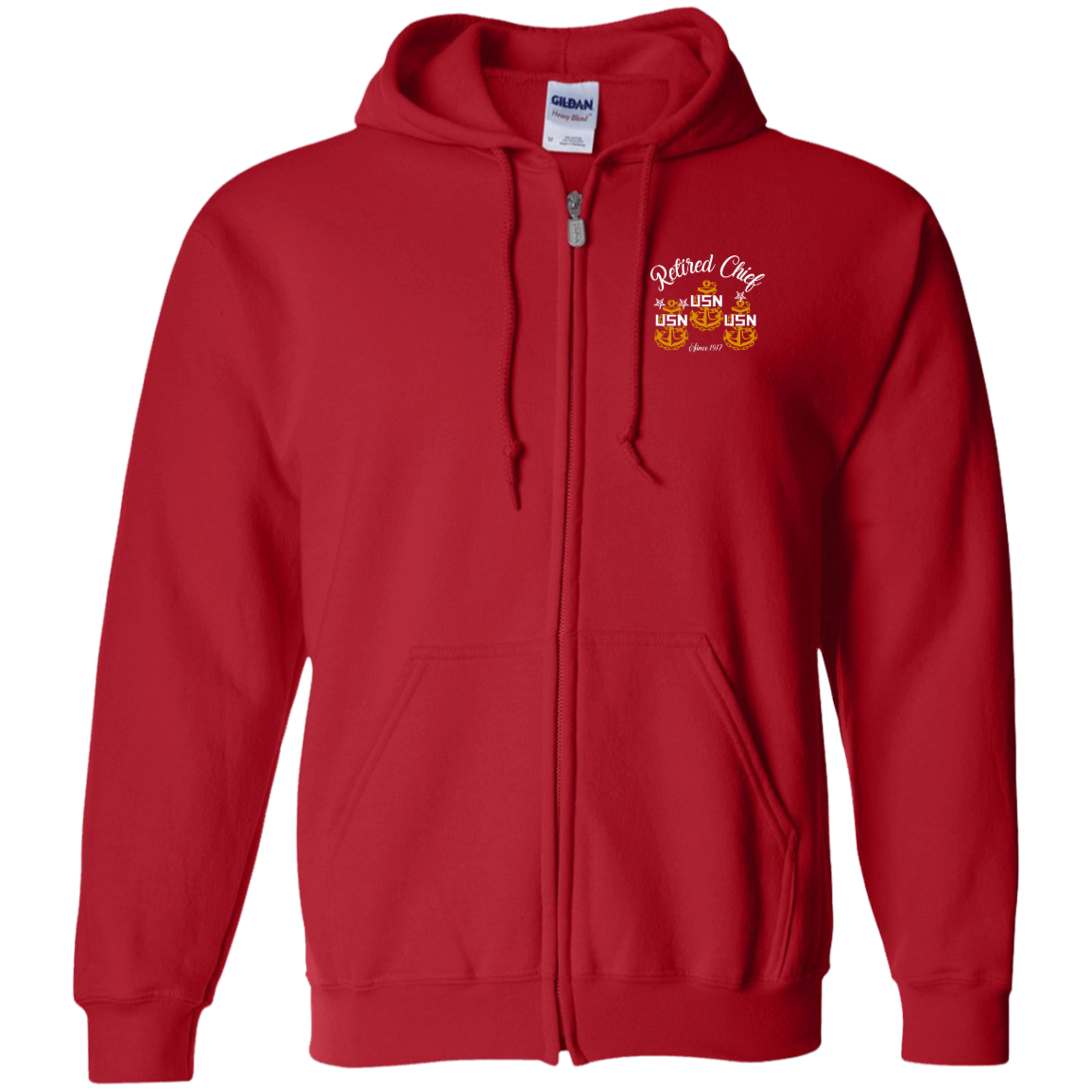 Retired Chief Rose Zip Up Hooded Sweatshirt