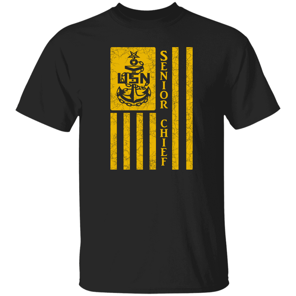 Senior Chief Flag Gold 5.3 oz. T-Shirt