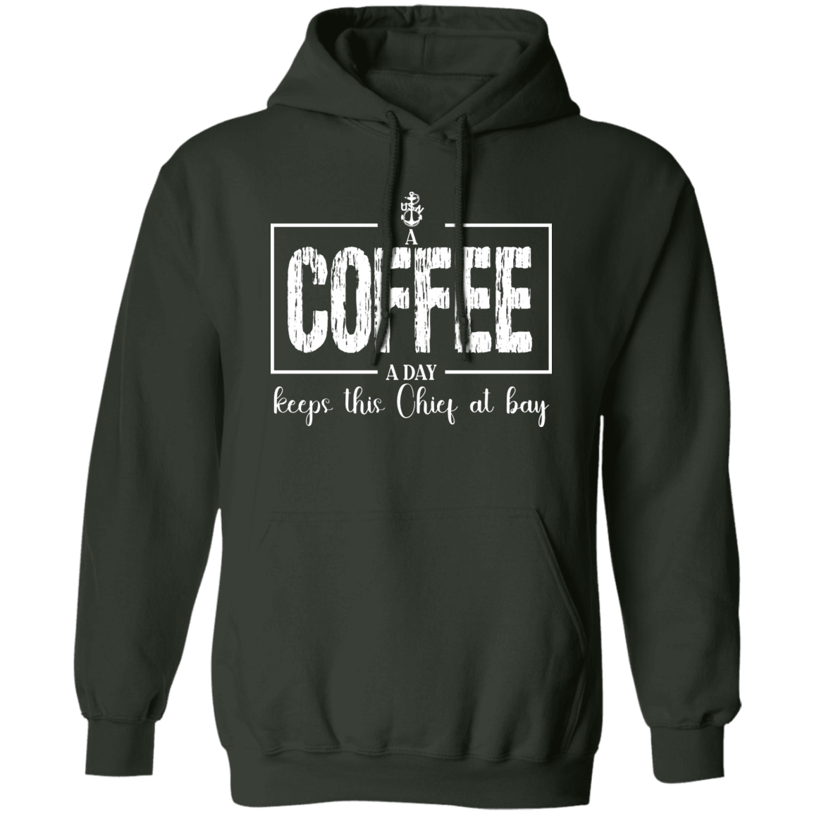 A Coffee a Day White Design Pullover Hoodie