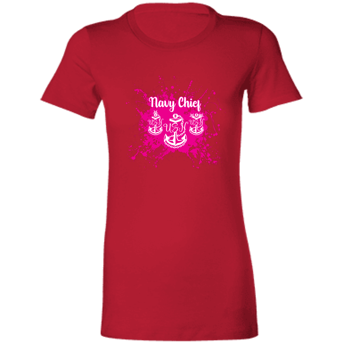 Navy Chief Pink Paint Ladies' Favorite T-Shirt