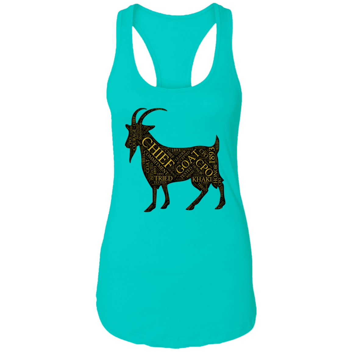 Goat Word Ladies Racerback Tank