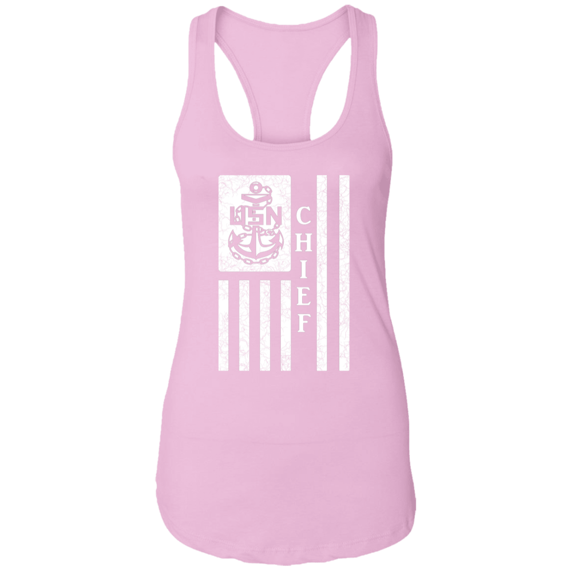 Chief Flag White Ladies Racerback Tank