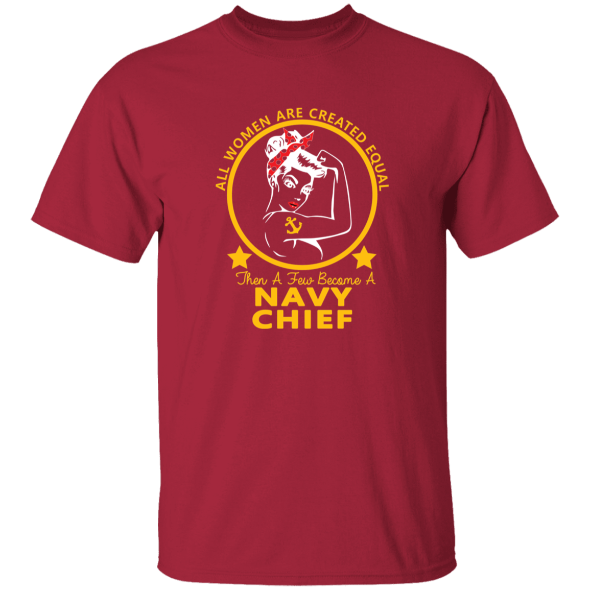 Navy Girl Chief Gold 5.3 oz. T-Shirt