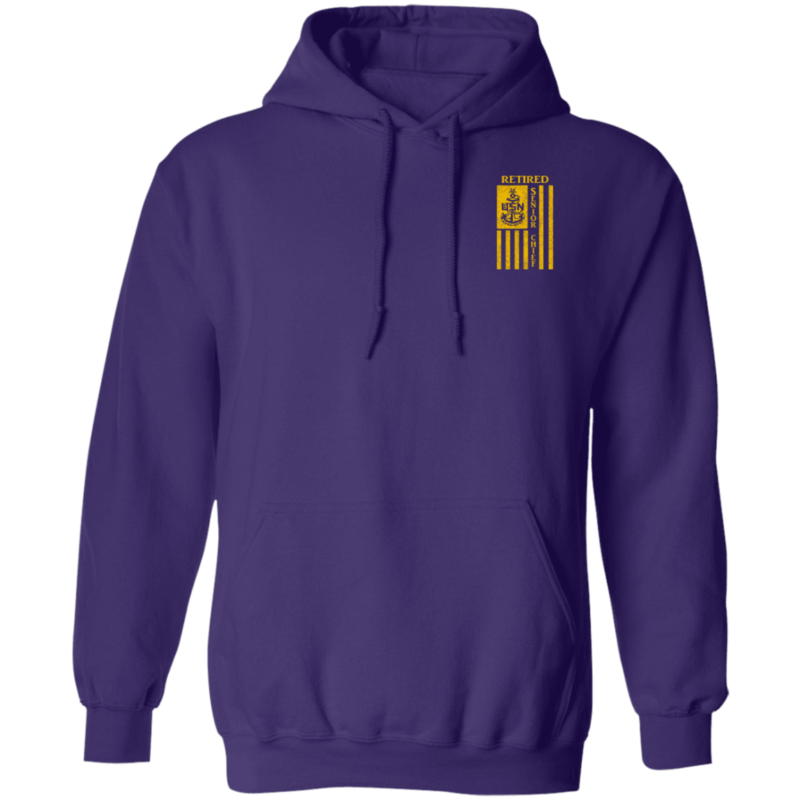 Retired Senior Chief Flag FB Pullover Hoodie