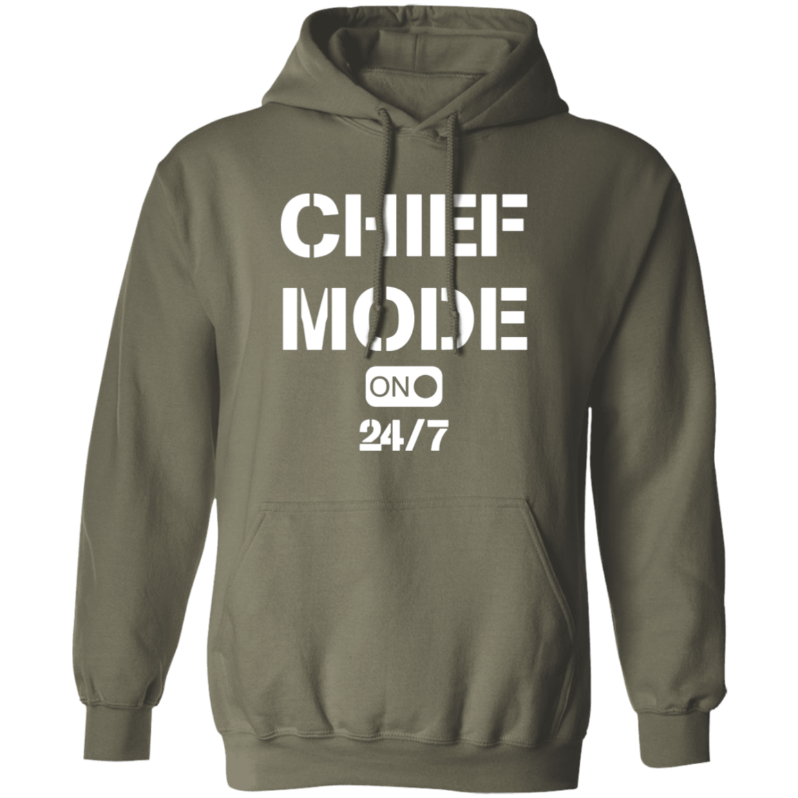 Chief Mode White Pullover Hoodie