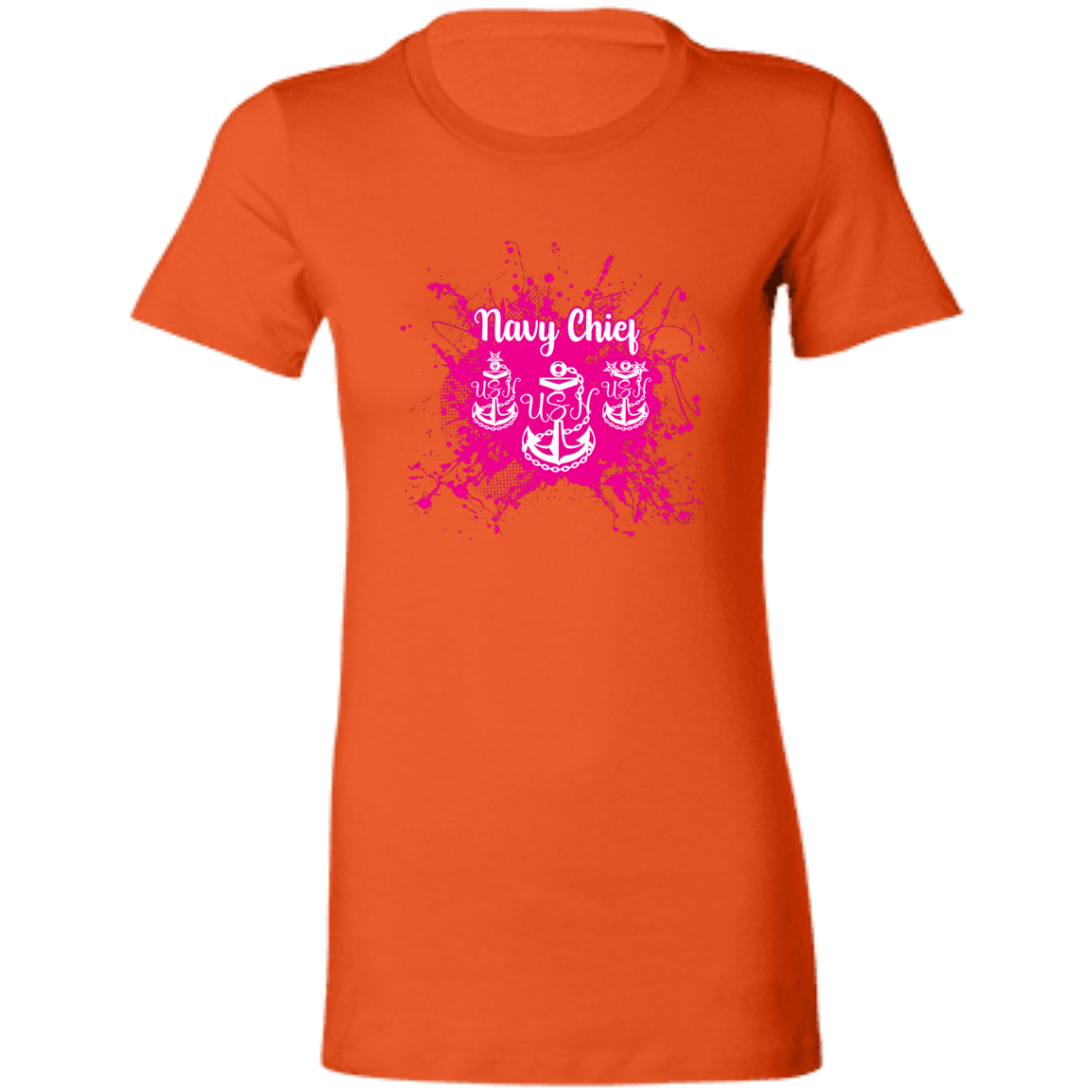 Navy Chief Pink Paint Ladies' Favorite T-Shirt
