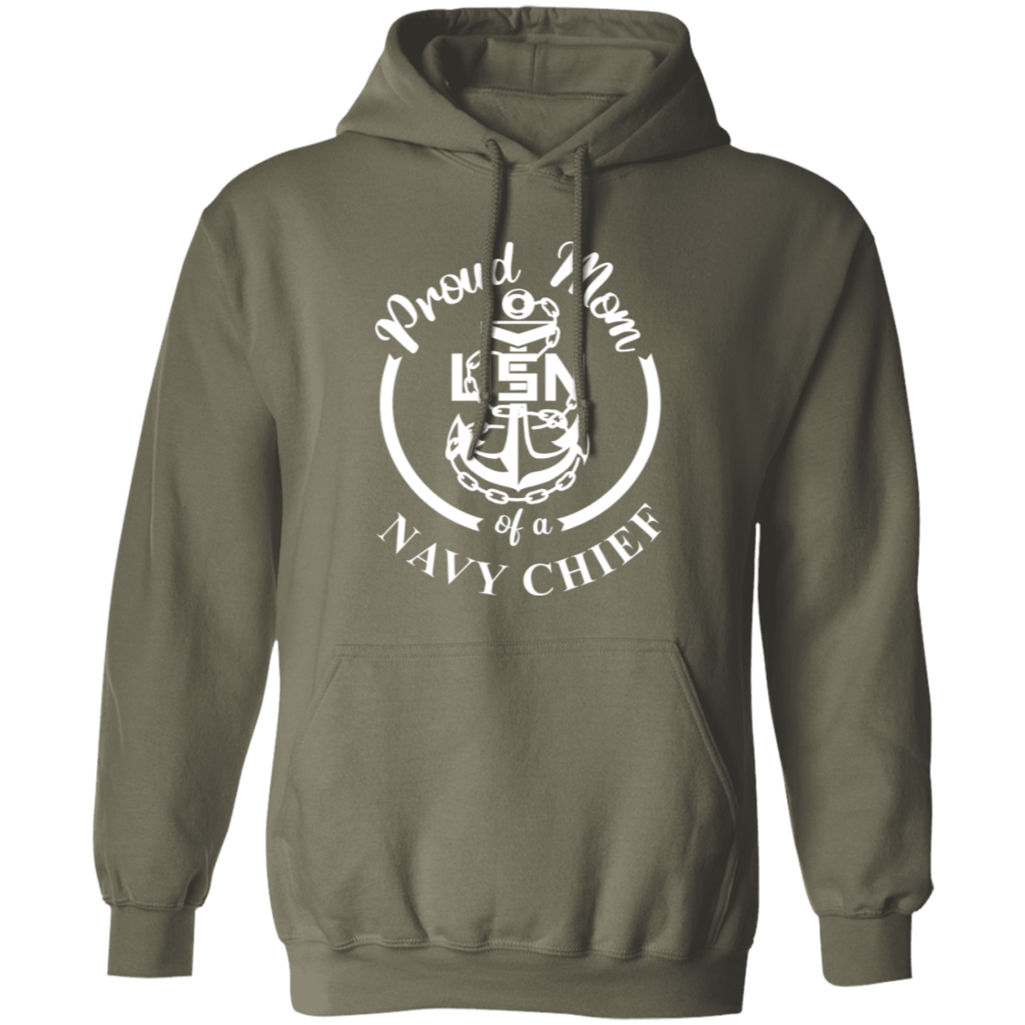 Proud Mom White Design Pullover Hoodie
