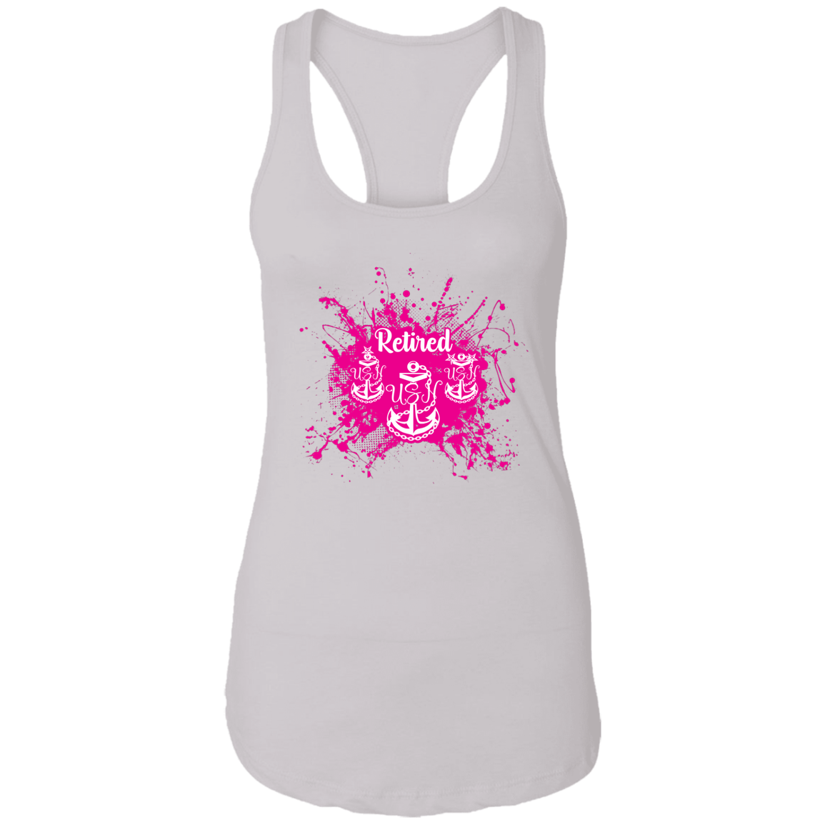 Retired Chief Pink Paint Ladies Racerback Tank