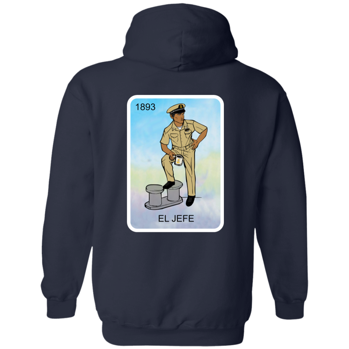 Nautical El Jefe Zip Up Hooded Sweatshirt