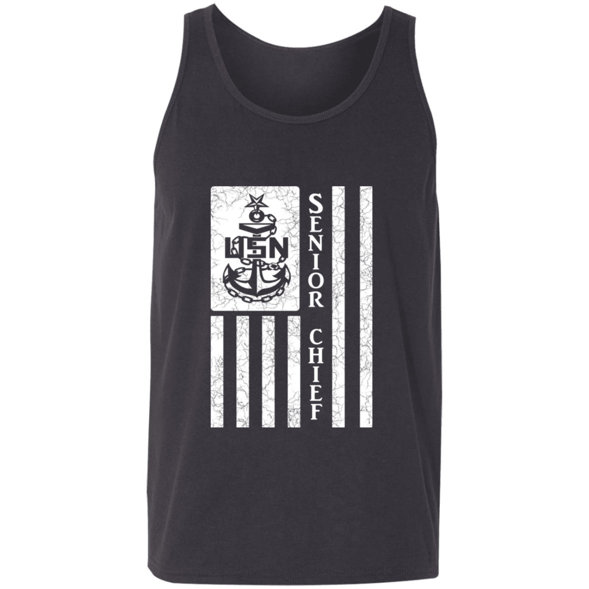 Senior Chief Flag White Unisex Tank