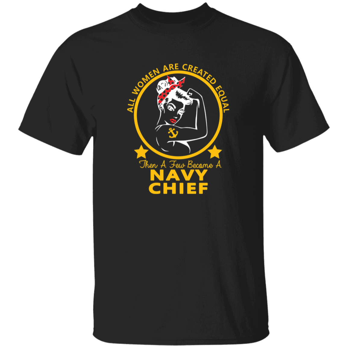 Navy Girl Chief Gold 5.3 oz. T-Shirt