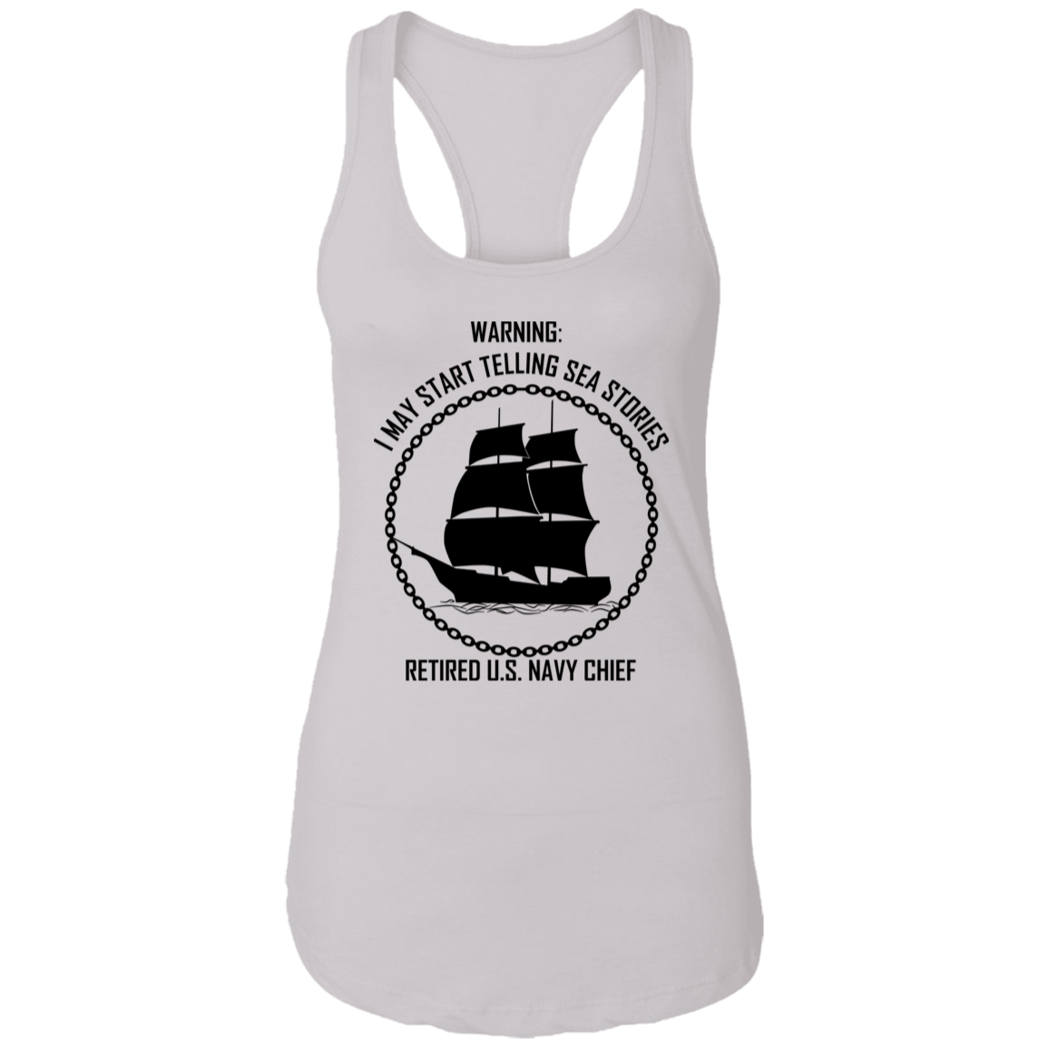 Retired Sea Stories Ladies Racerback Tank