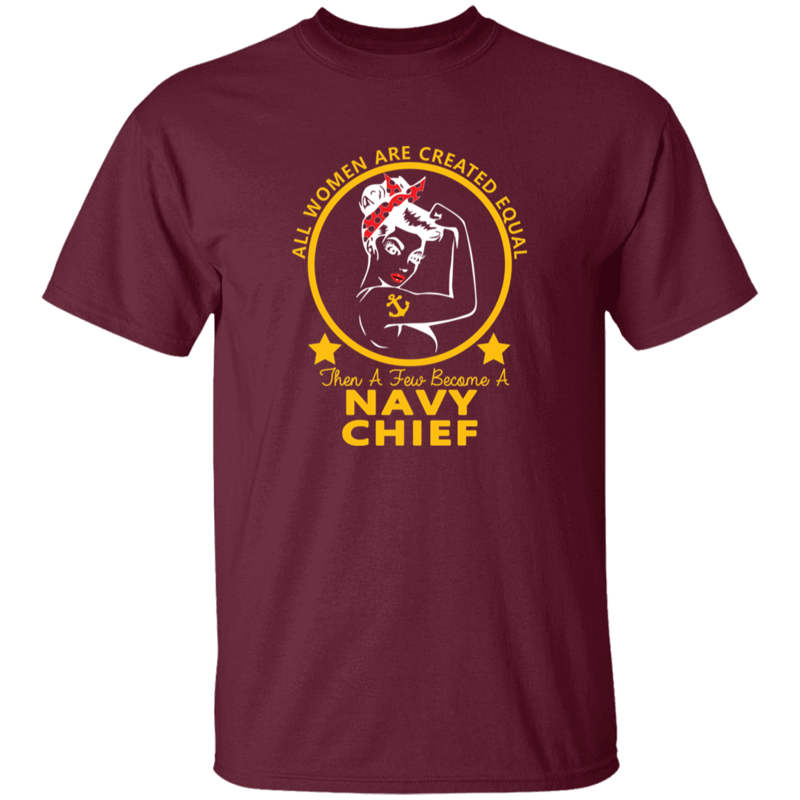 Navy Girl Chief Gold 5.3 oz. T-Shirt