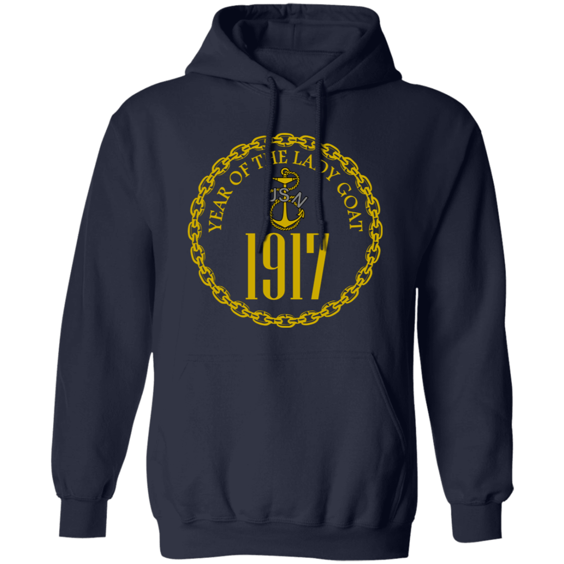 Year of the Lady Goat Gold Pullover Hoodie