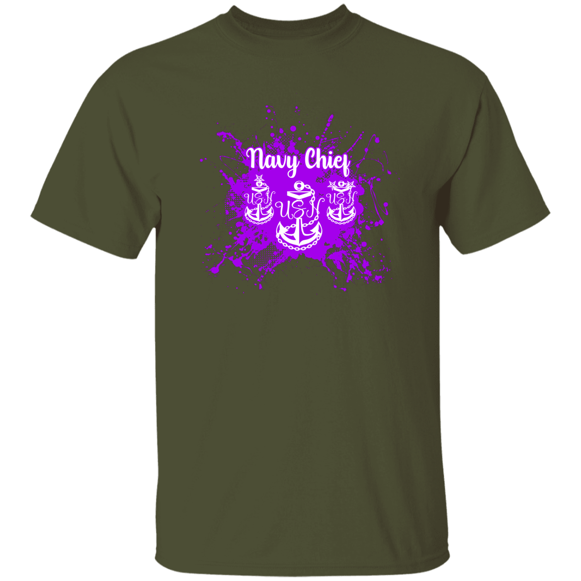 Navy Chief Purple Paint 5.3 oz. T-Shirt