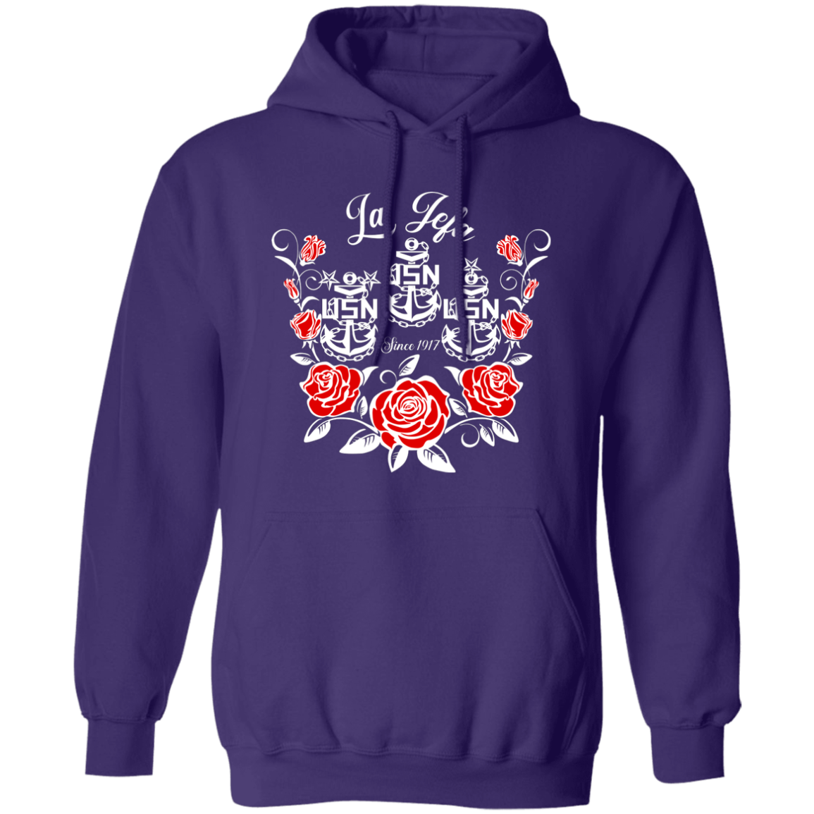 La Jefa Rose White Pullover Hoodie
