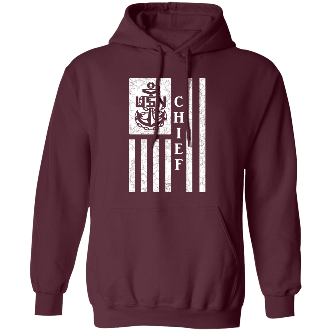 Chief Flag White Pullover Hoodie