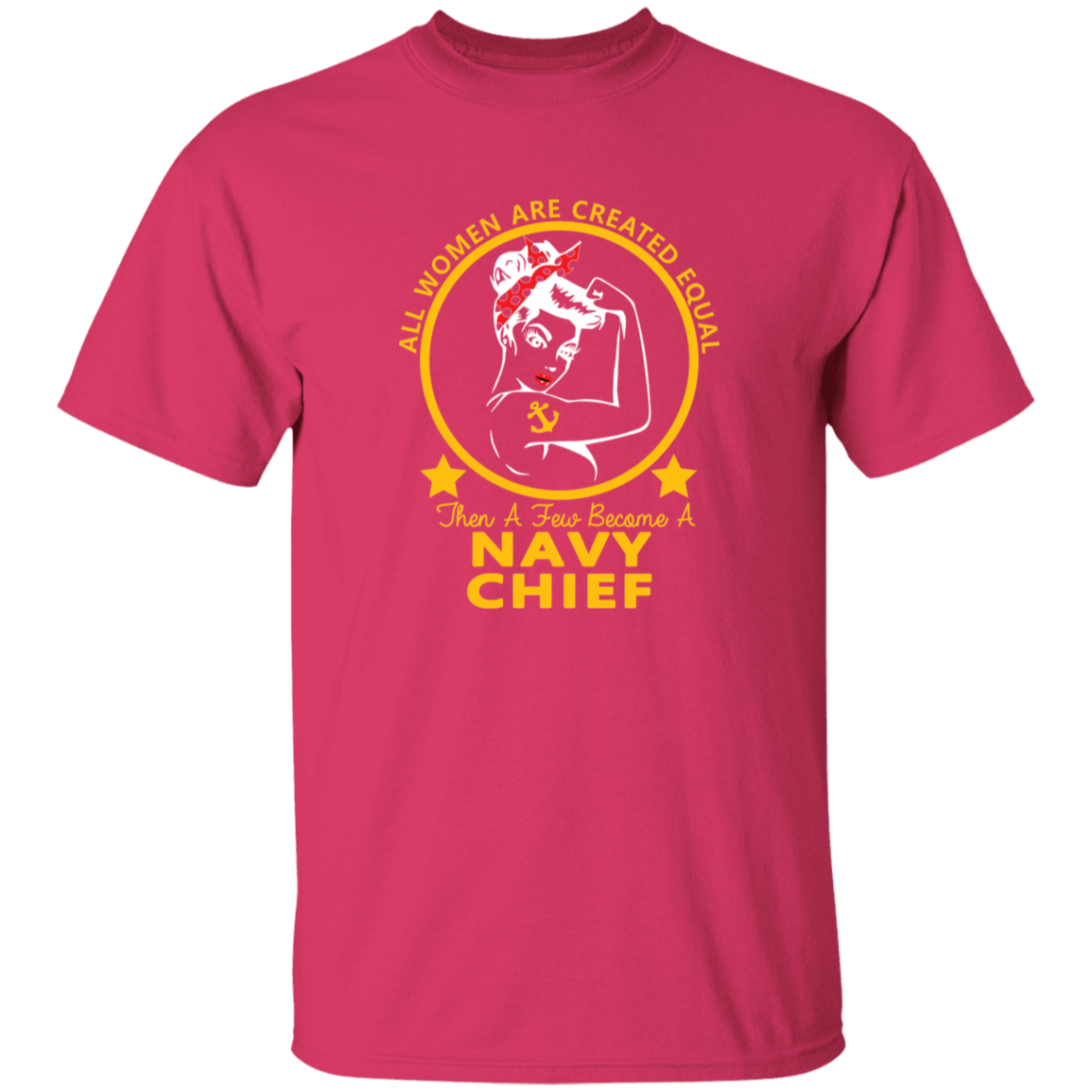Navy Girl Chief Gold 5.3 oz. T-Shirt