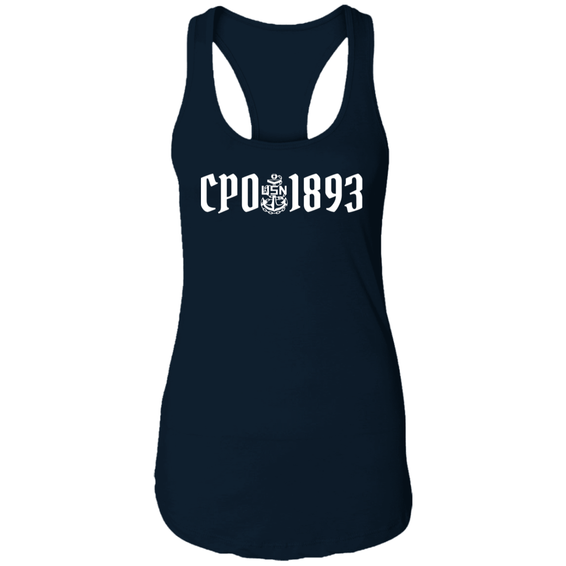 CPO 1893 White Ladies Racerback Tank