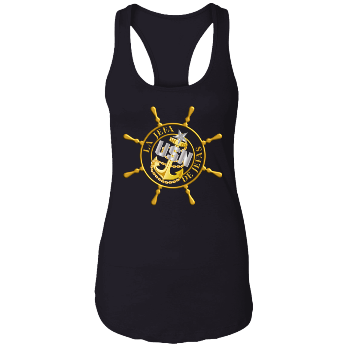 Ships Wheel Senior Jefa Racerback Tank
