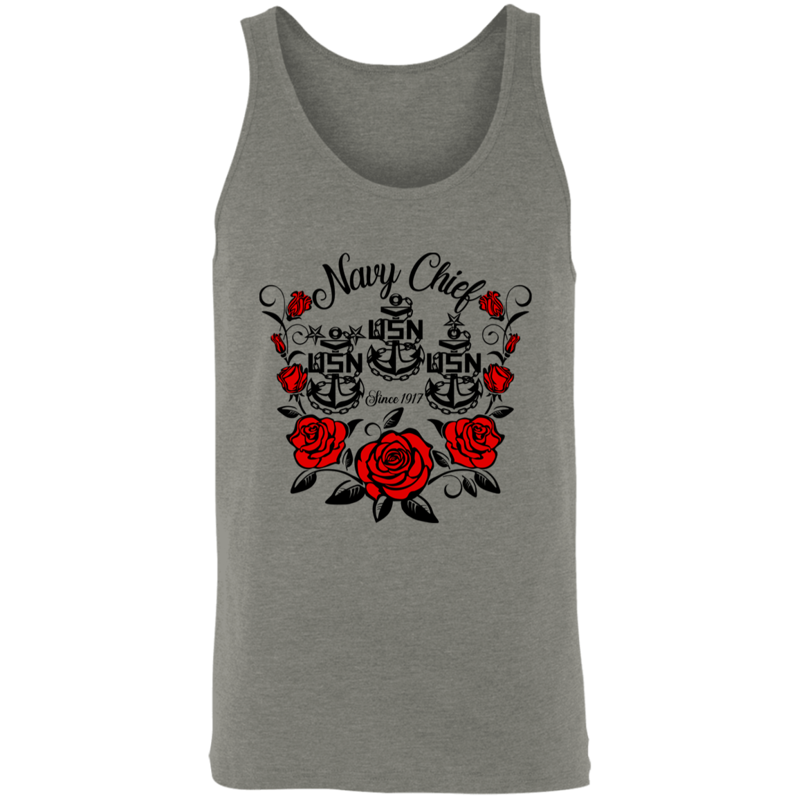 Navy Chief Rose Unisex Tank