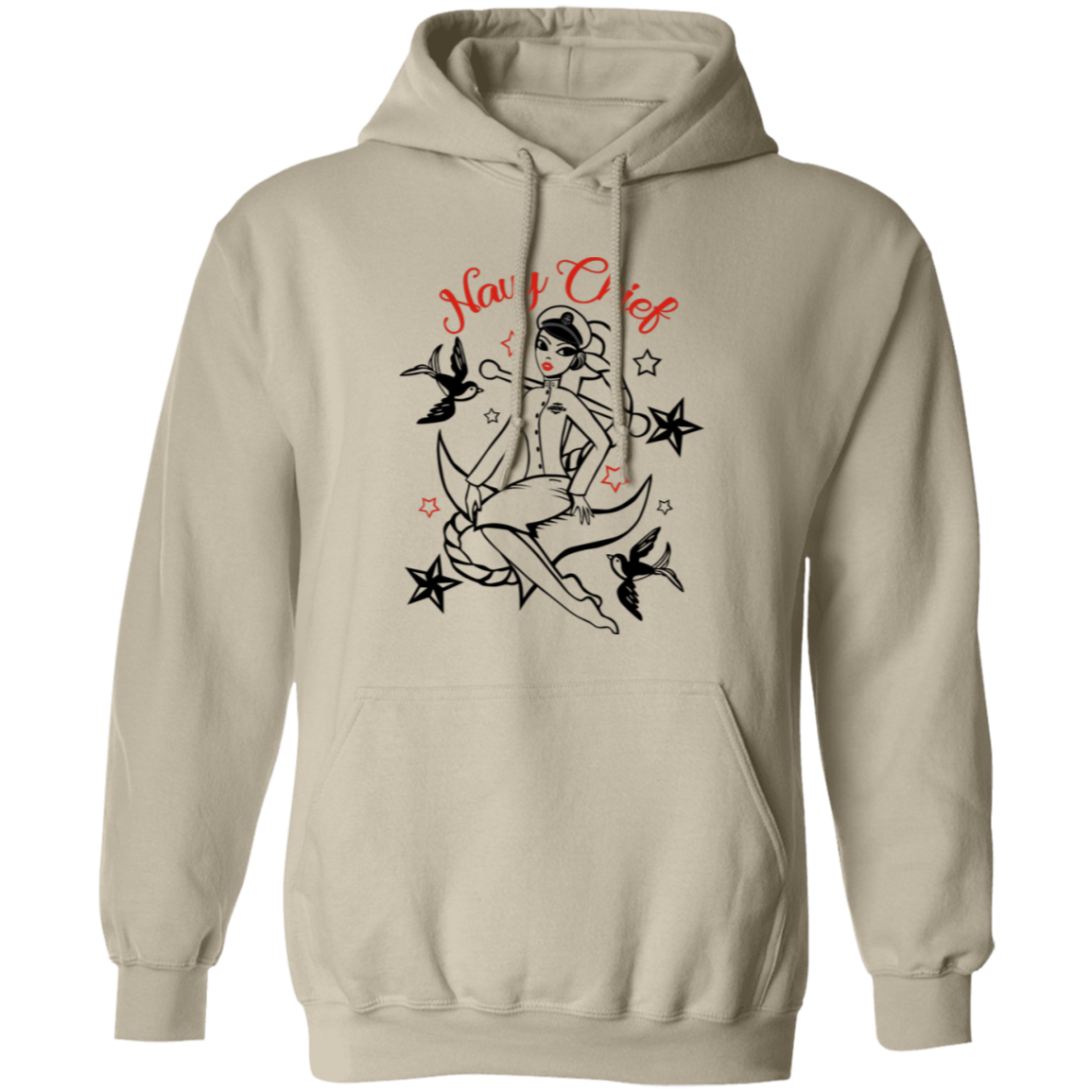 Navy Chief Pin Up Pullover Hoodie