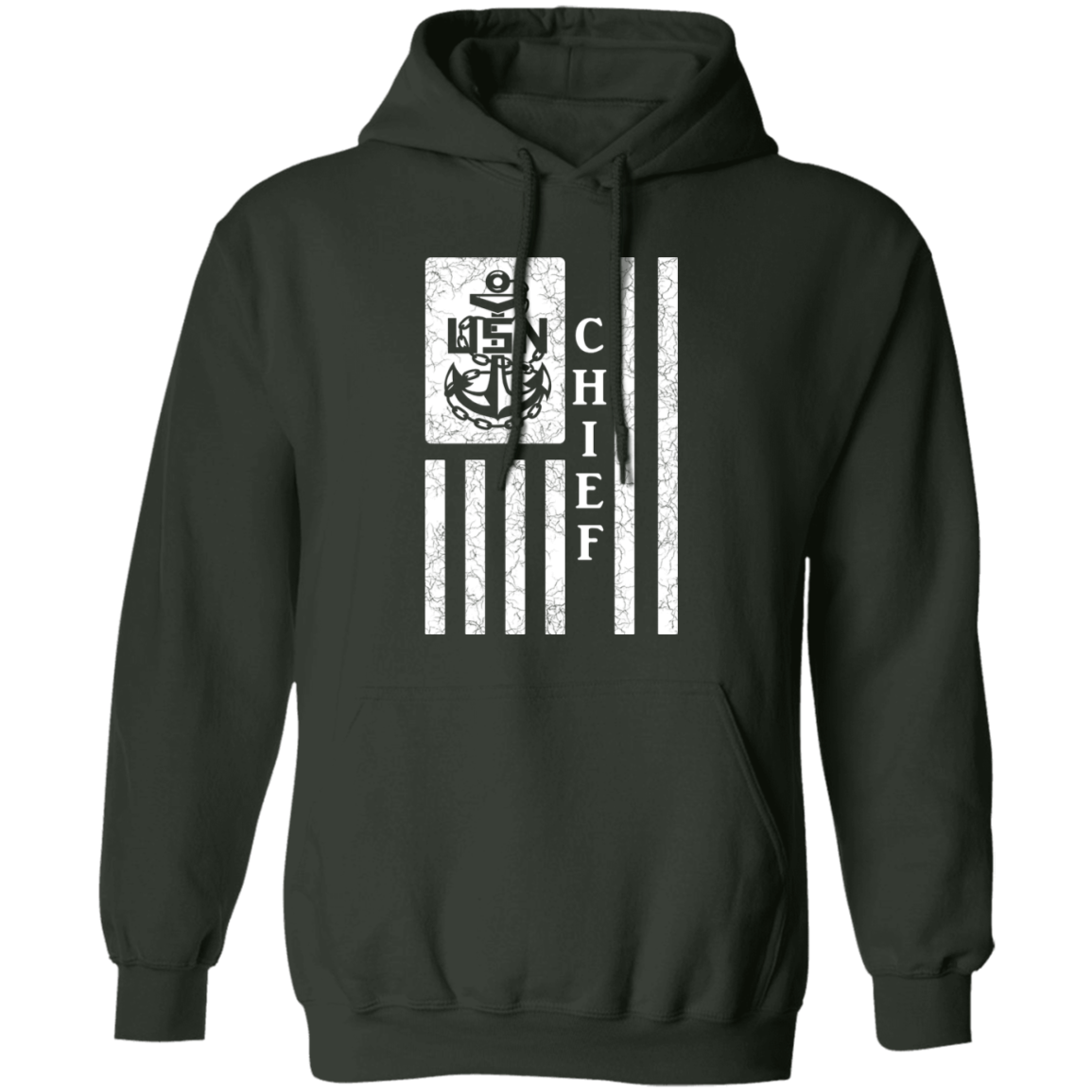 Chief Flag White Pullover Hoodie