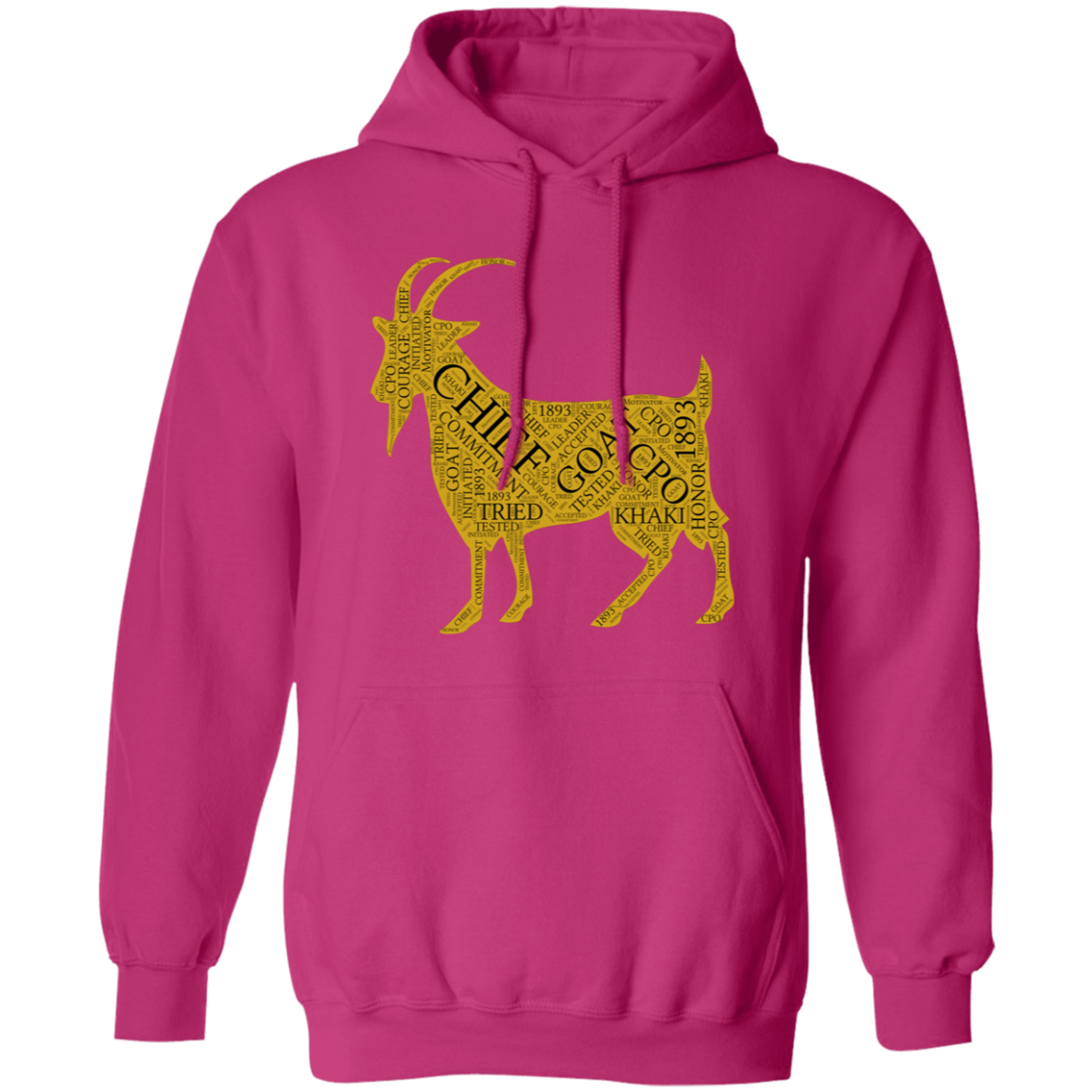 Goat Word Gold Pullover Hoodie