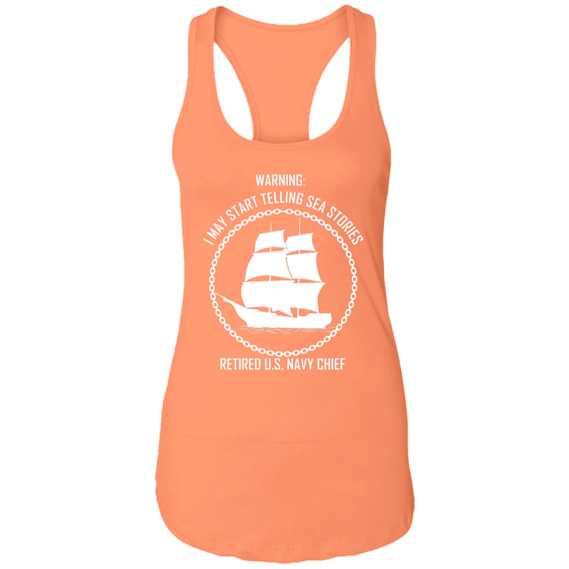 Retired Sea Stories White Ladies Racerback Tank