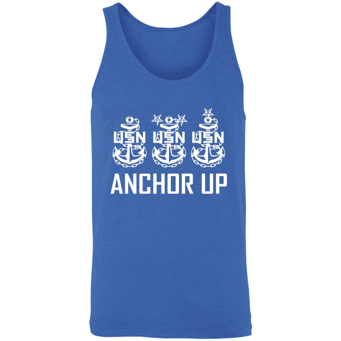 Anchor Up White Design Unisex Tank
