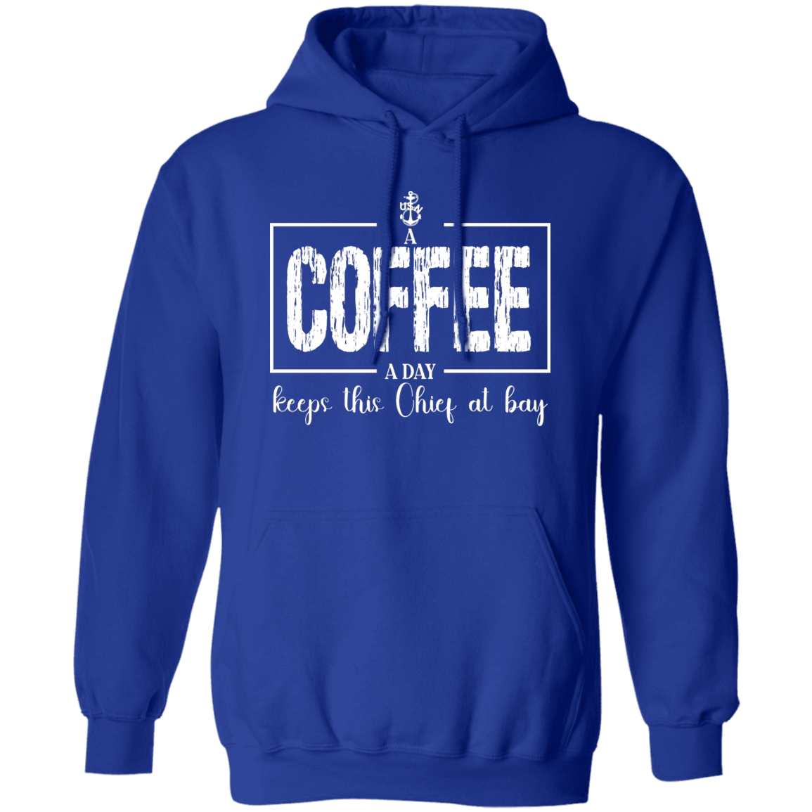 A Coffee a Day White Design Pullover Hoodie