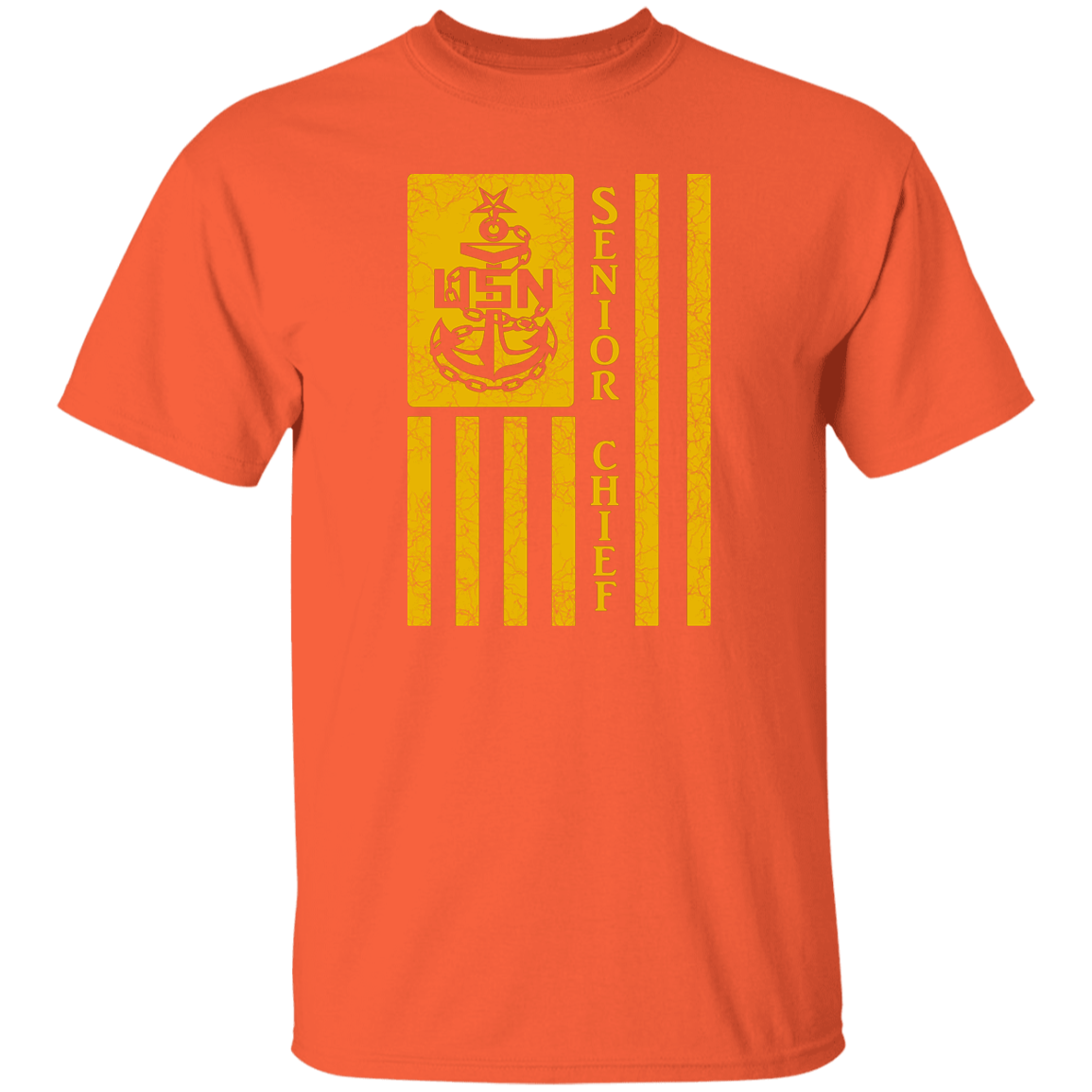 Senior Chief Flag Gold 5.3 oz. T-Shirt