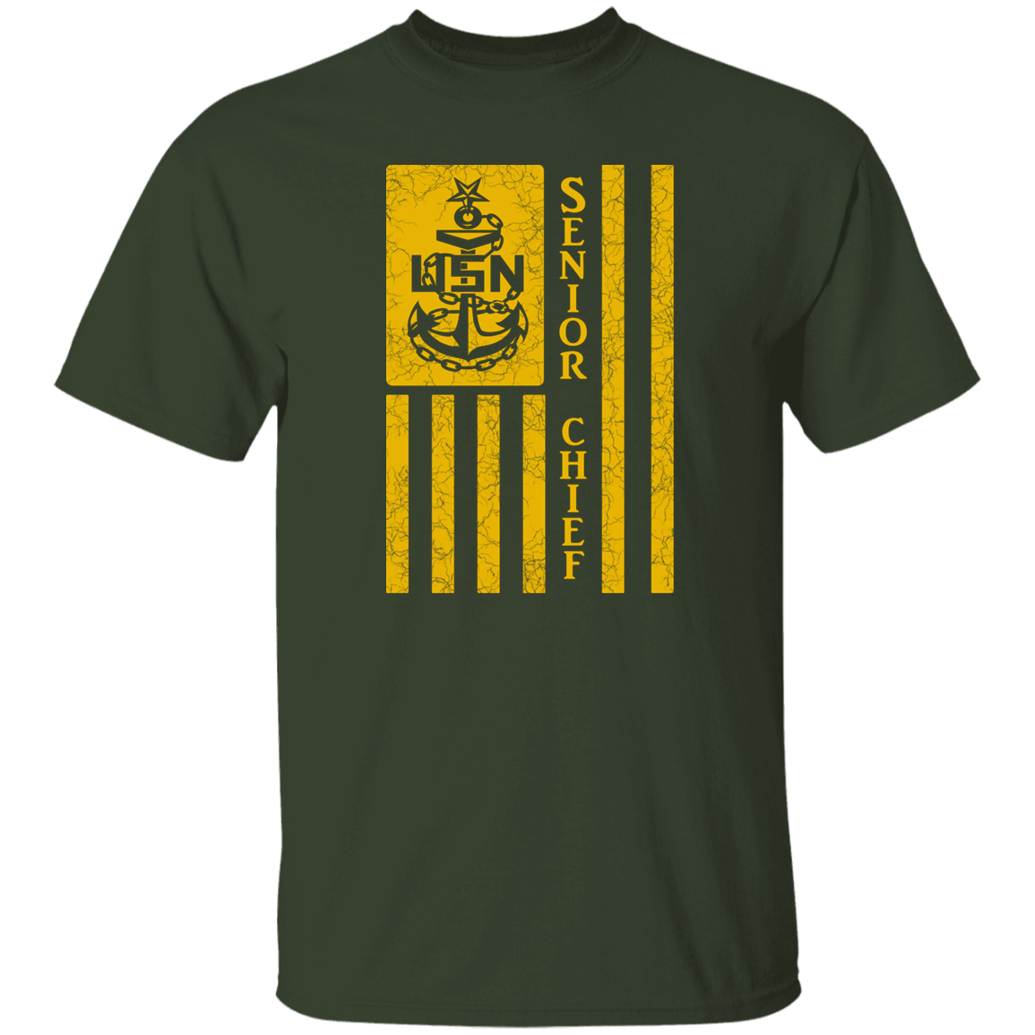 Senior Chief Flag Gold 5.3 oz. T-Shirt