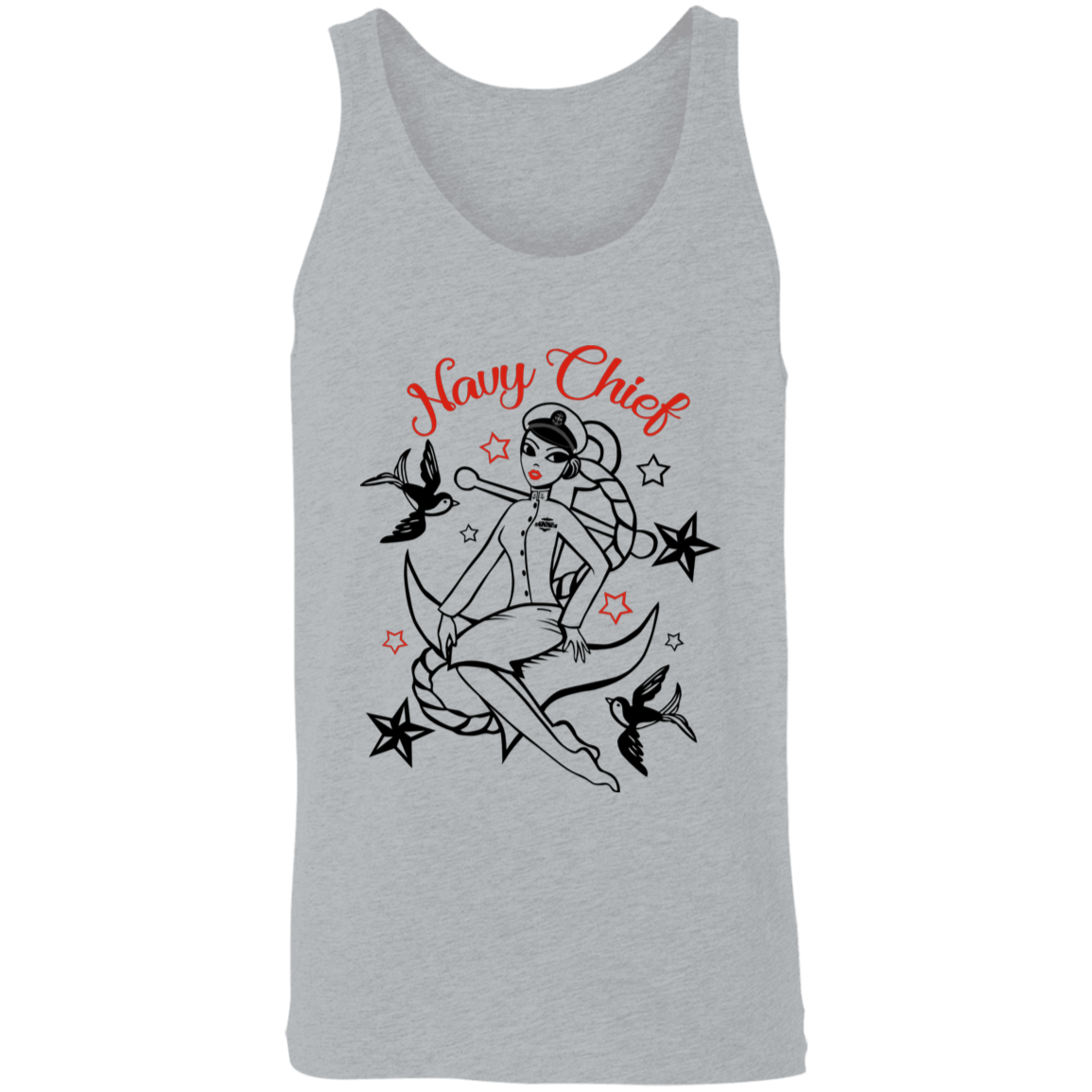 Navy Chief Pin Up Unisex Tank