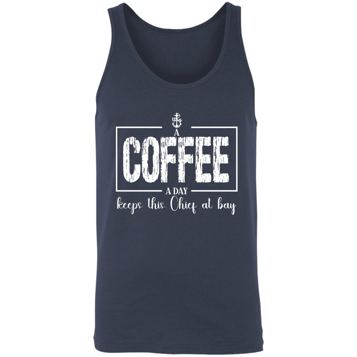 A Coffee a Day White Design Unisex Tank