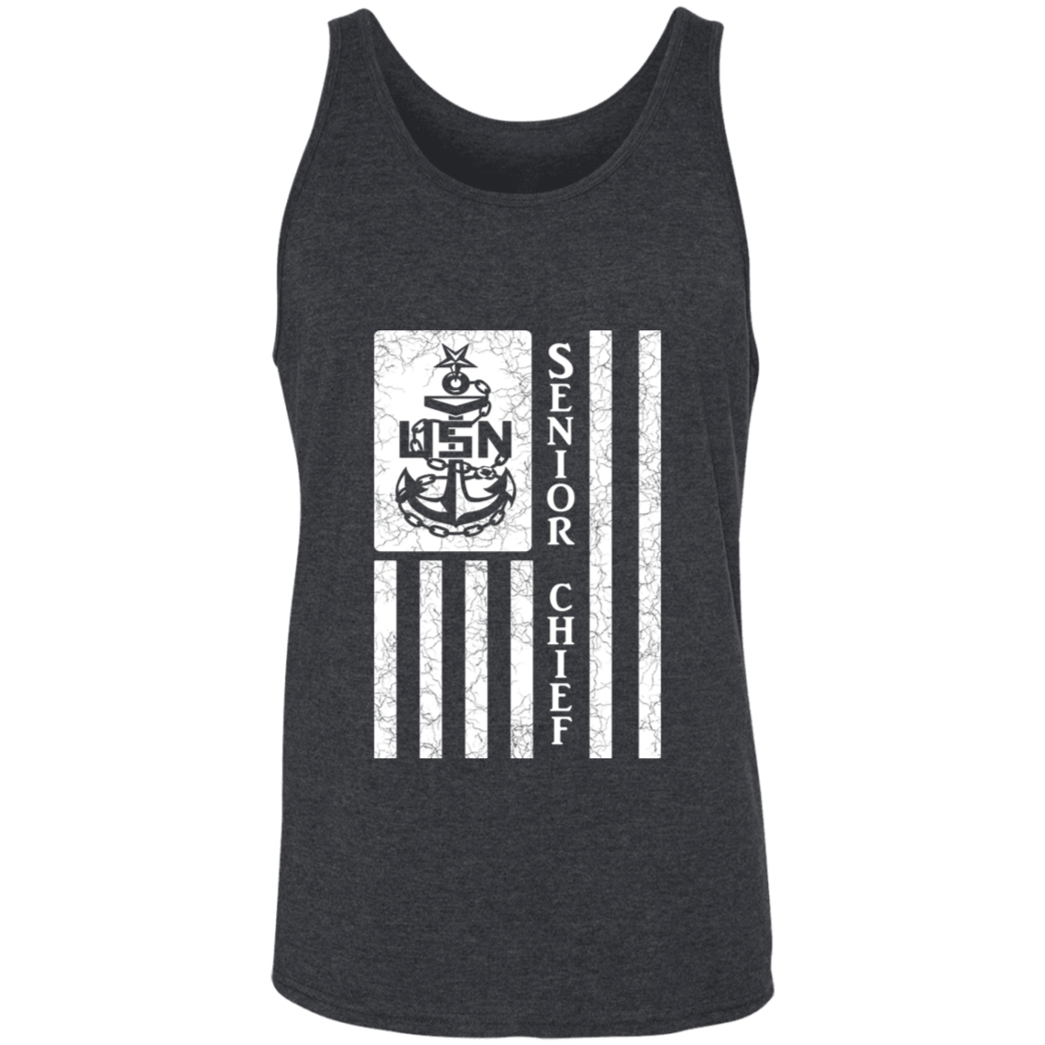Senior Chief Flag White Unisex Tank