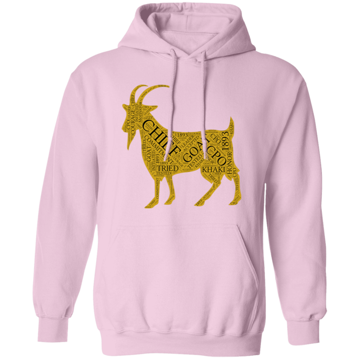 Goat Word Gold Pullover Hoodie