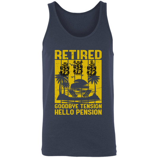 Retired Hello Pension V2 Unisex Tank
