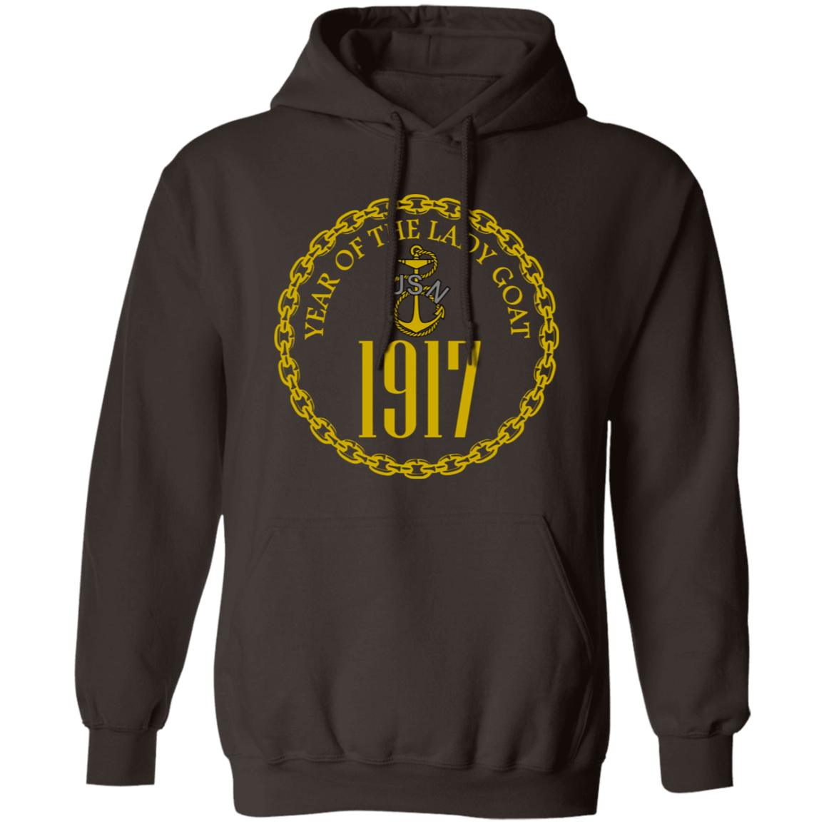 Year of the Lady Goat Gold Pullover Hoodie