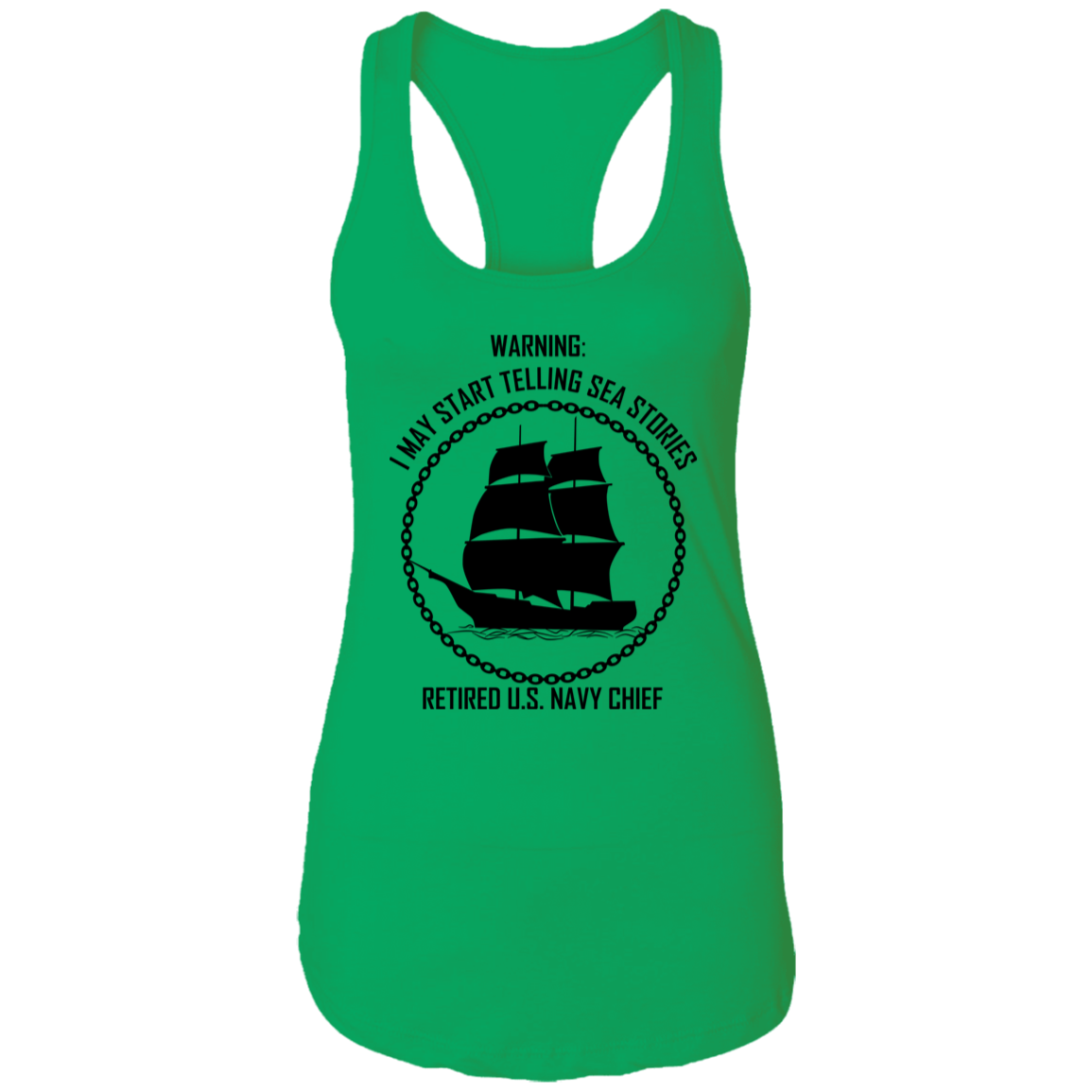 Retired Sea Stories Ladies Racerback Tank