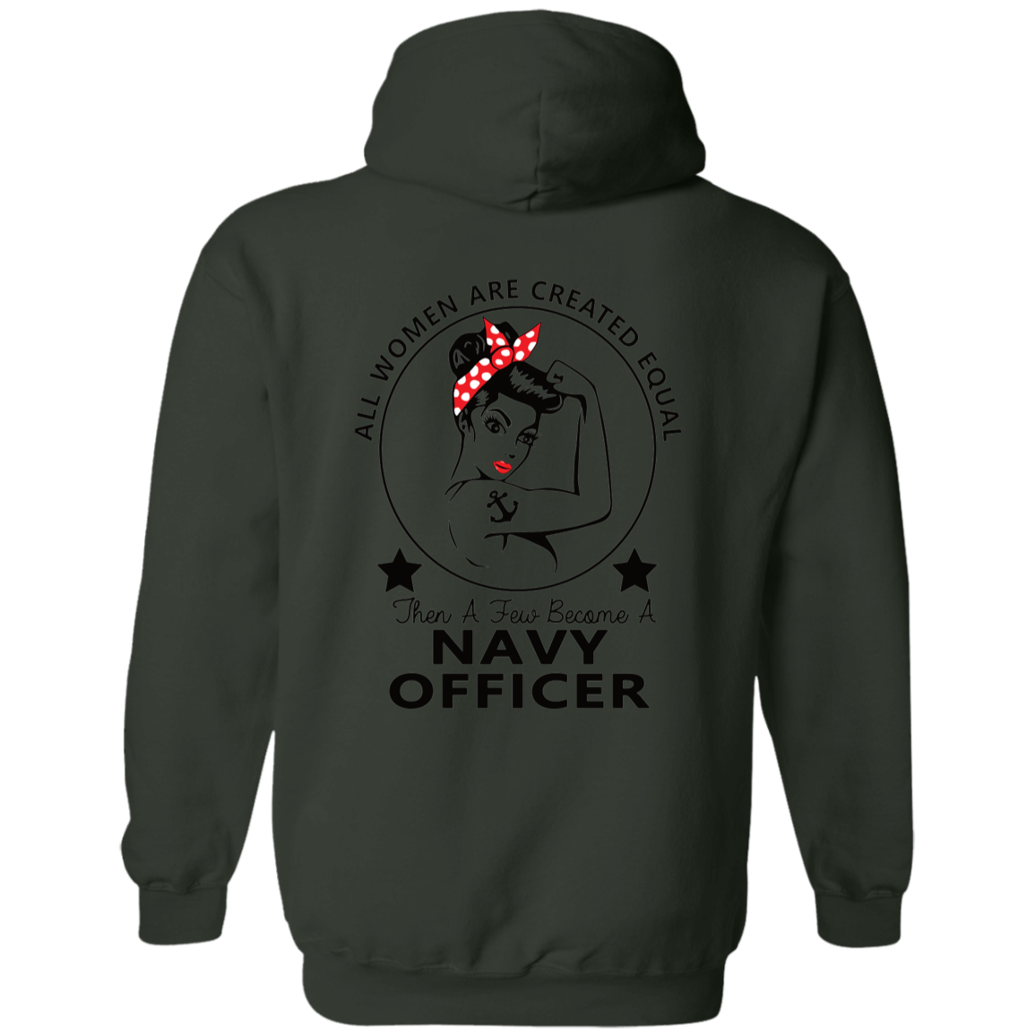 Navy Girl Officer FB Pullover Hoodie