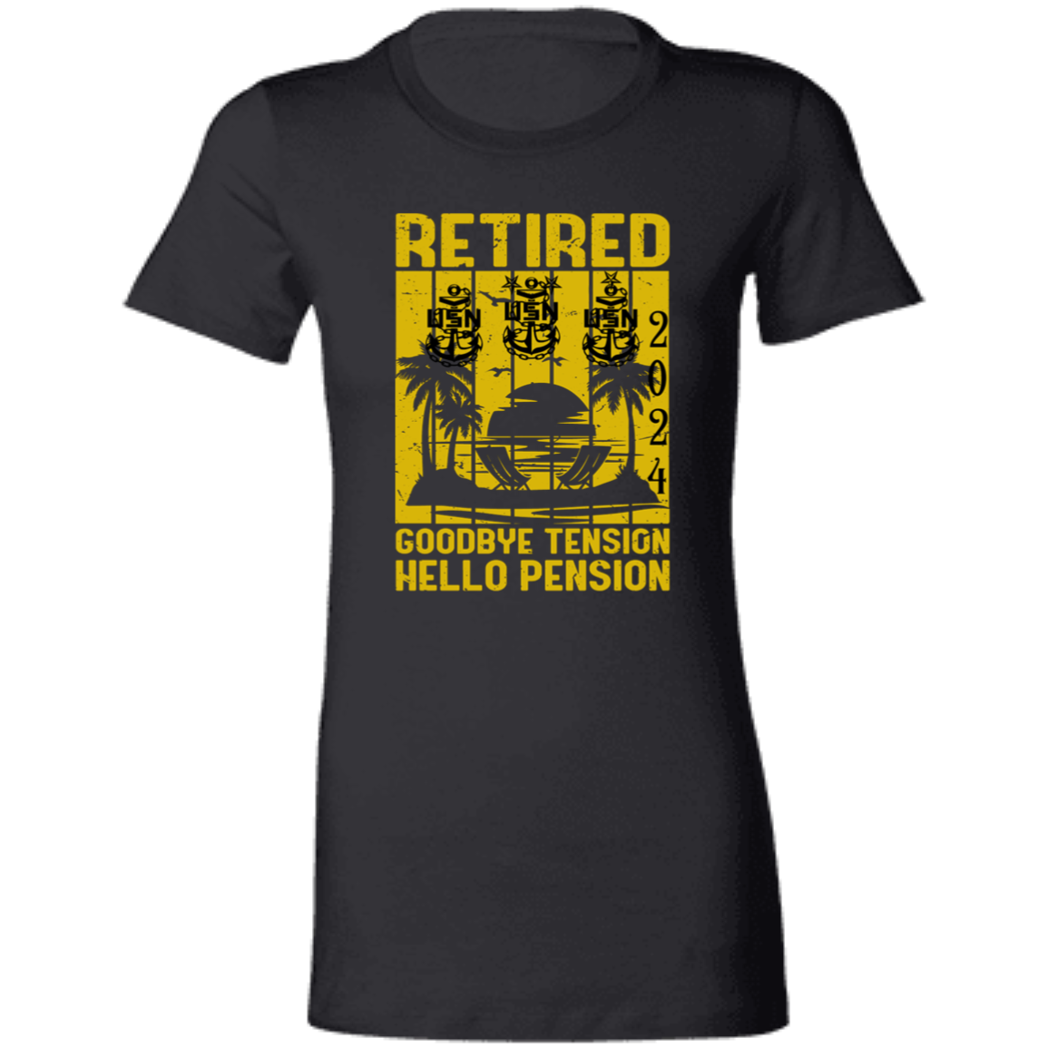 Hello Pension Retired V2 Ladies' Favorite T-Shirt
