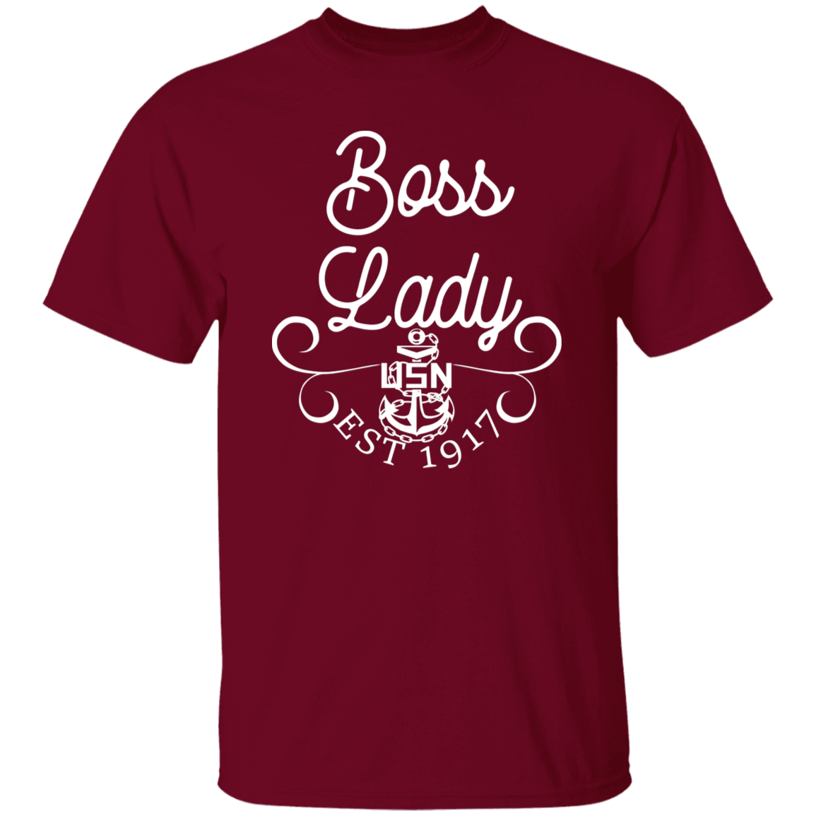 Boss Lady White Design 5.3 oz. T-Shirt