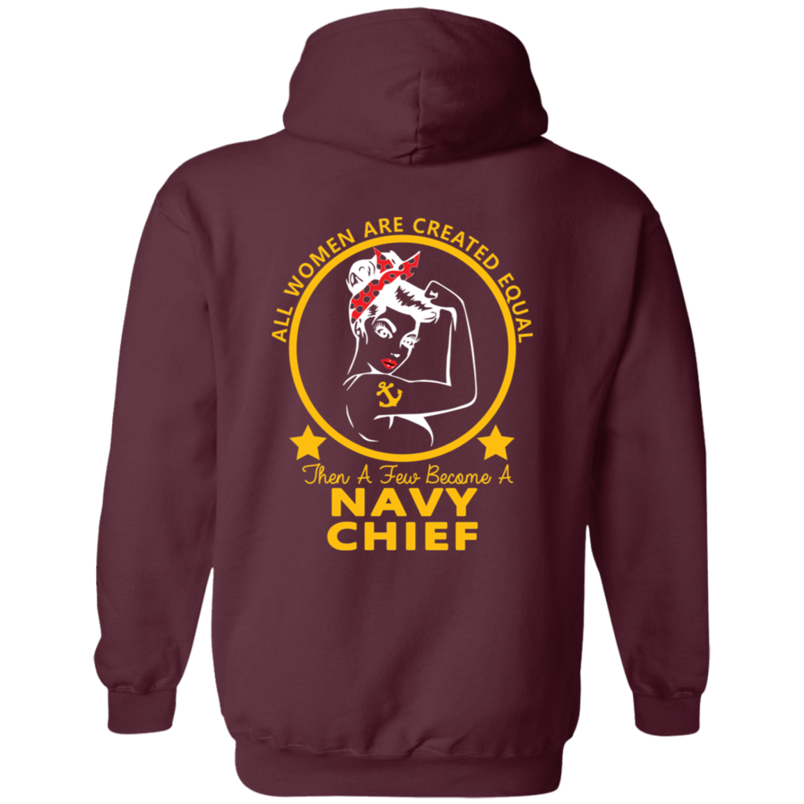 Navy Girl Front and Back Pullover Hoodie