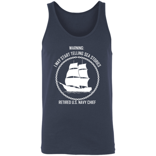 Retired Sea Stories White Unisex Tank