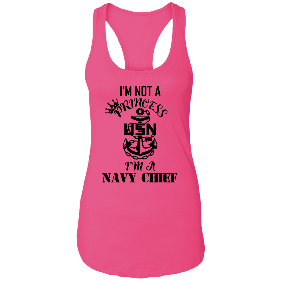 I'm not a Princess Ladies Racerback Tank