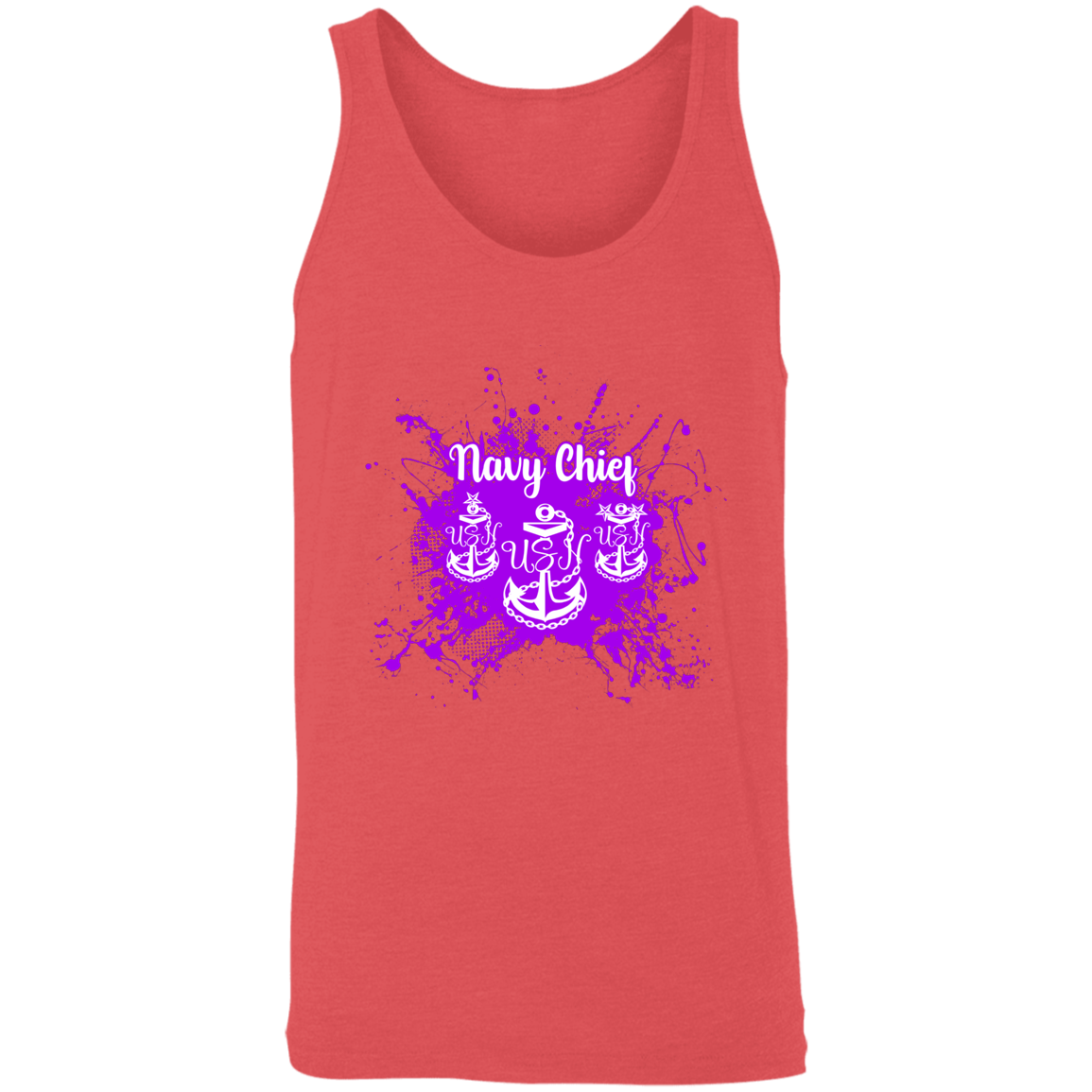 Navy Chief Purple Paint Unisex Tank