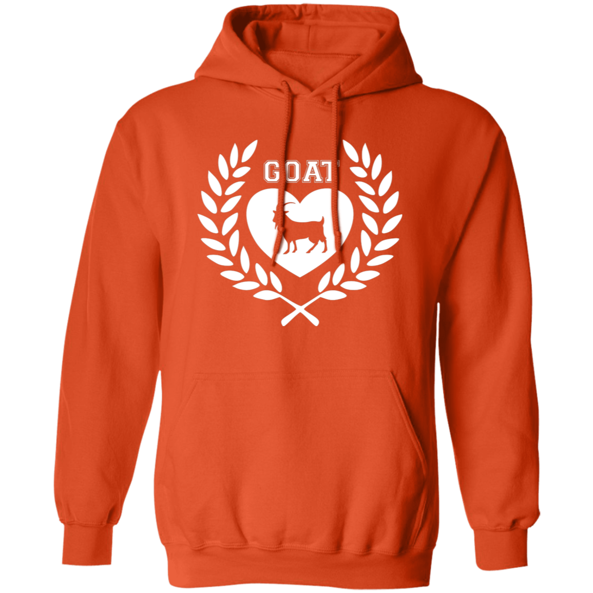 Goat Wreath White Pullover Hoodie