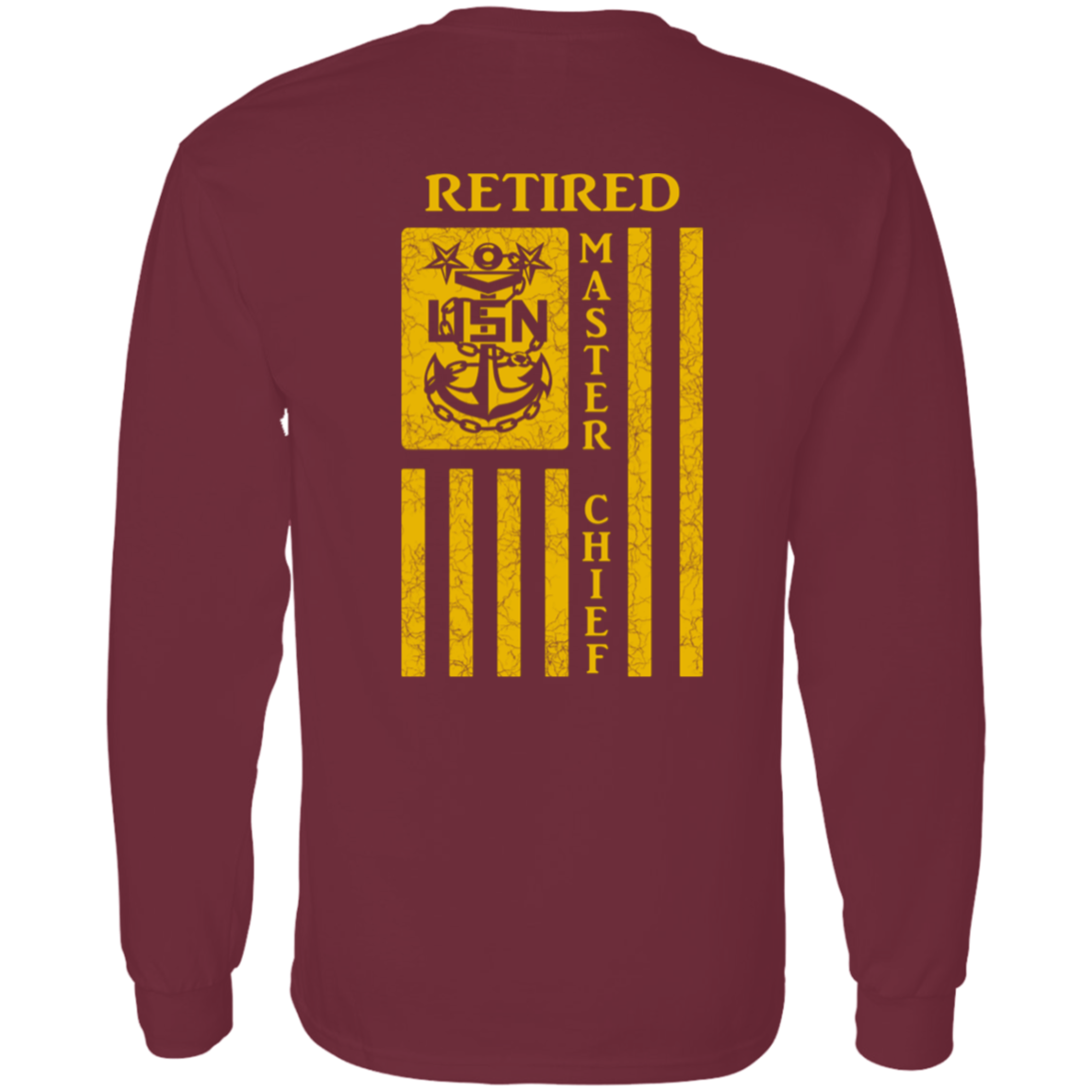 Retired Master Chief Flag FB LS T-Shirt 5.3 oz.
